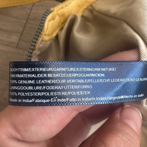 American Leather Co. Butter Yellow Leather Multiway Handbag - Picture 9 of 9